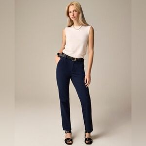 J.Crew Kate Straight-Leg Pant In Chino  Honey Brown & Vintage Dove Size 0 NWT